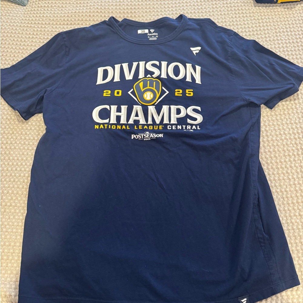 Milwaukee Brewers Division Champs Blue T-Shirt 2025